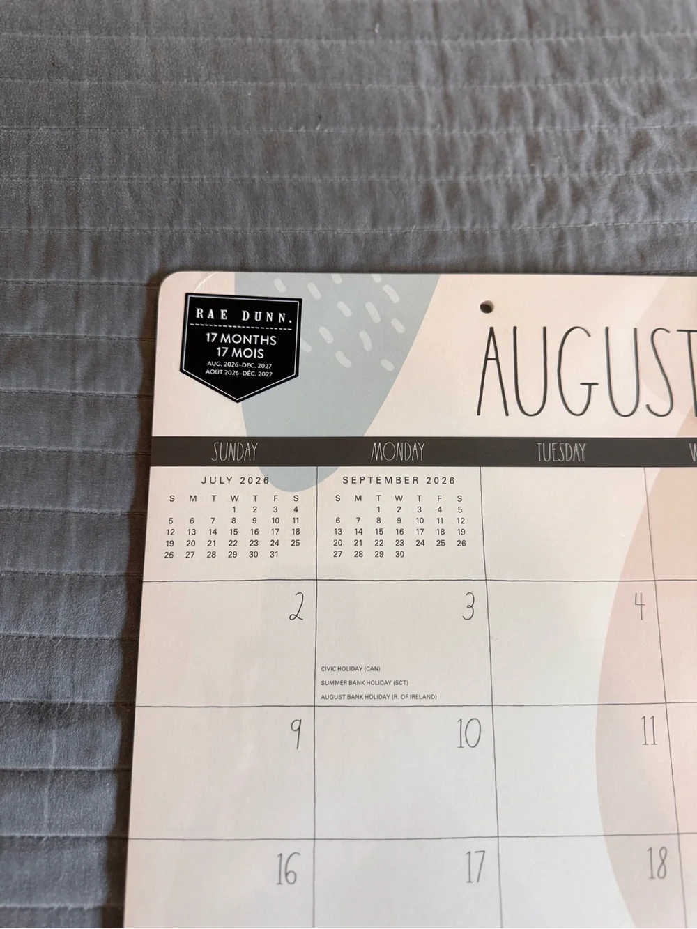 Rae Dunn Desk Calendar Pad